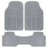 Gray Heavy Duty Front & Rear Rubber Floor Mats Universal Liners for Car SUV Van & Truck