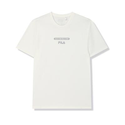 Versatile Casual Knitted Breathable Short Sleeve T-Shirt Men Tops Cloud-Mushroom-White F11M519104FWT