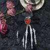 Gothic Skeleton Hand Hairpin Bowknot Halloween Headwear Punk Ghost Claw Hair Clip  Girls