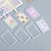 10Pcs New Plastic Card Sleeves With Lanyard Transparent Id Card Protective Cover Student Id Bus Card Holder