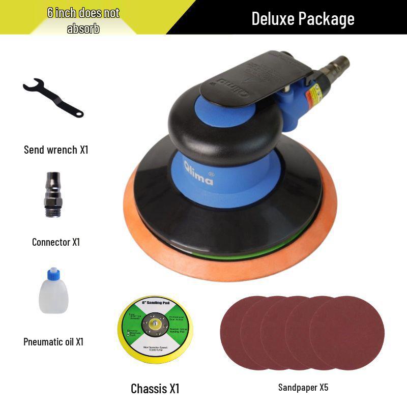 5-inch Stainless Steel Pneumatic Orbital Sander & Car Polisher