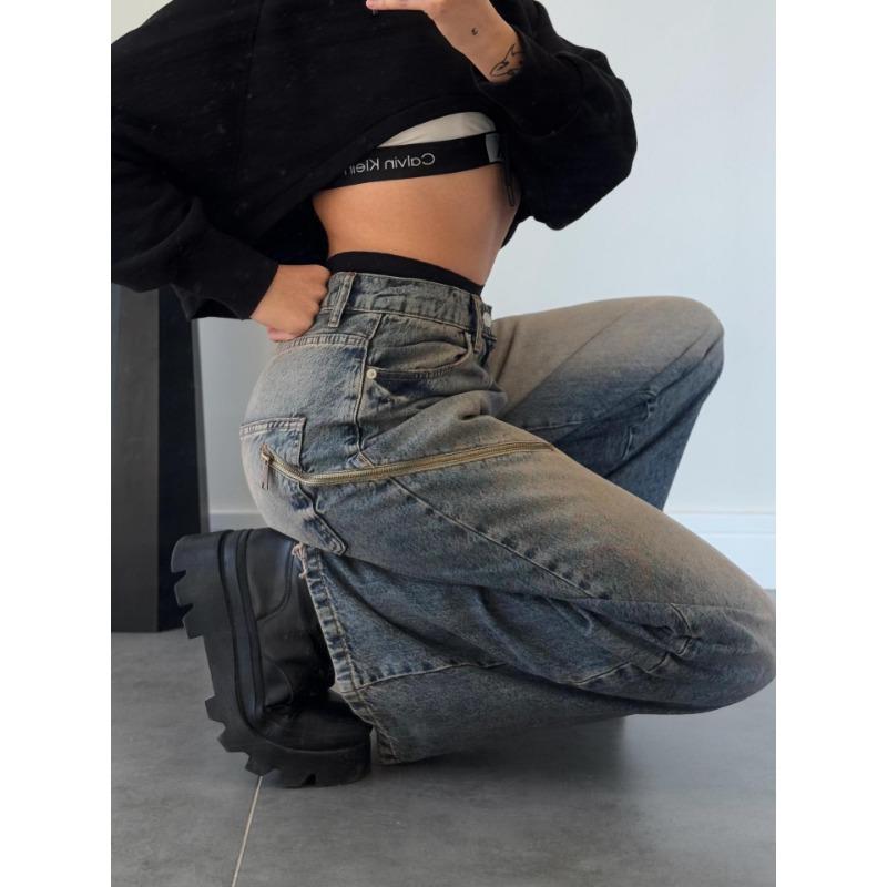 VEZFAA Damenmode, lässig, einfarbig, bedruckt, hohe Taille, Hosen, Hosen und Caprihosen