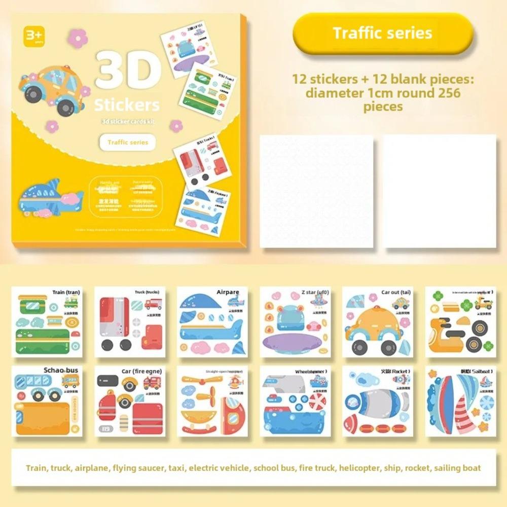 Paper DIY Paste Material Kit Educational Toys Animals Sticker Book  Birthday Gift