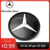 Hot Car Sticker Glossy Black Newest 3D Star Emblem Logo Black border For Mercedes Benz W245 B200 B250 W204 C300 C250 C350 GLK X