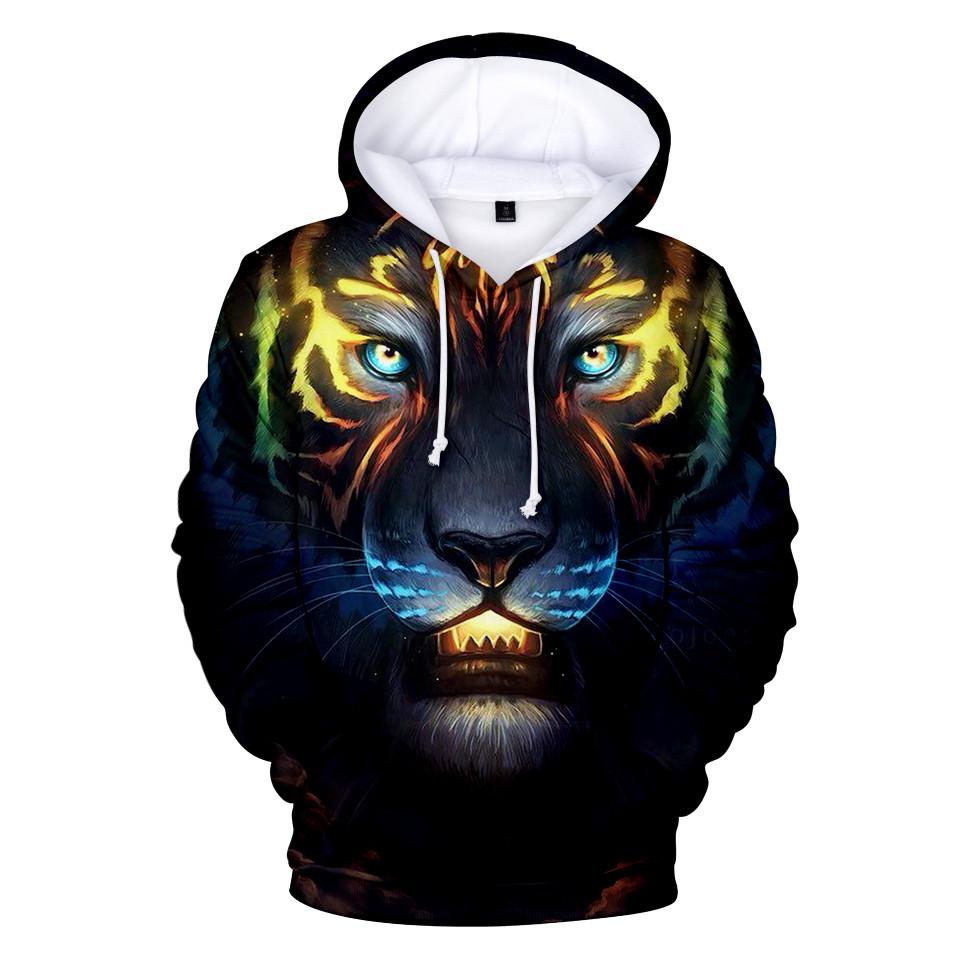 Hoodie 3D Gorilla Tiger Löwe Doge Krone Hoodies Sweatshirts Langarm Tops Kinderkleidung Jungen/Mädchen Pullover