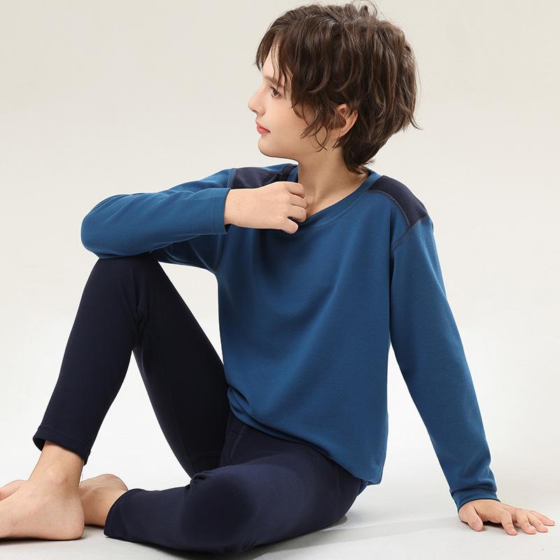 

Комплект термобелья из немецкого бархата для мальчиков - Пижама с флисовой подкладкой для детей старшего возраста и подростков, Осень-Зима 180 cm