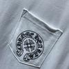 8555 CHROME HEARTS 2025 Sommer Neue Hochwertige Baumwolle Rundhals Lose Große Größe männer und frauen T-shirt Paar t-shirt