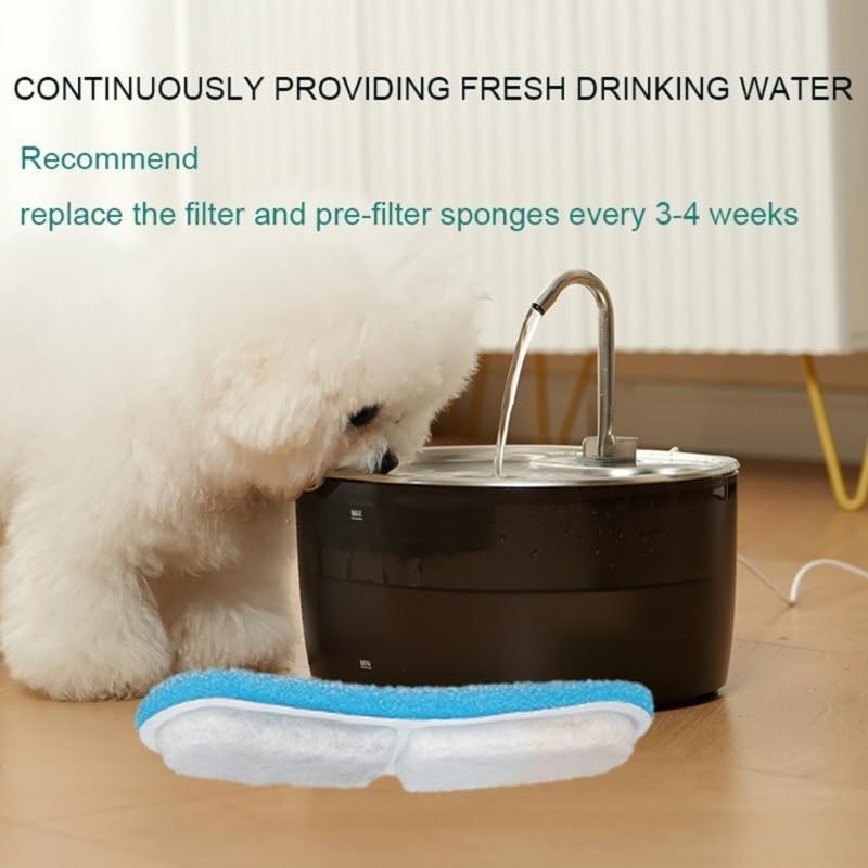 High Capacity SelfCleaning Cats Water Dispenser With Stainless Steel Spouts For Continuous Freshed Water Flows Low Noise