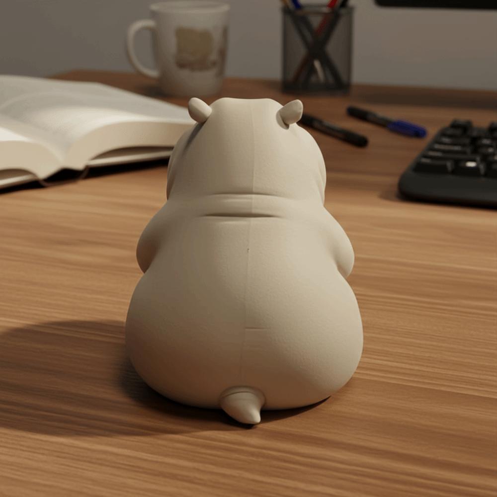 Desktop Decoration Irritable Hippopotamus Ornament 3D Printing Desktop Sculpture Decoration  Home