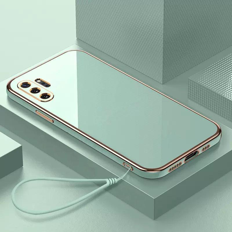 For Samsung Galaxy Note10 Case Luxury Square Plating SM-N970F, SM-N970U Phone Case ShockProof Silicone Back Cover Fundas