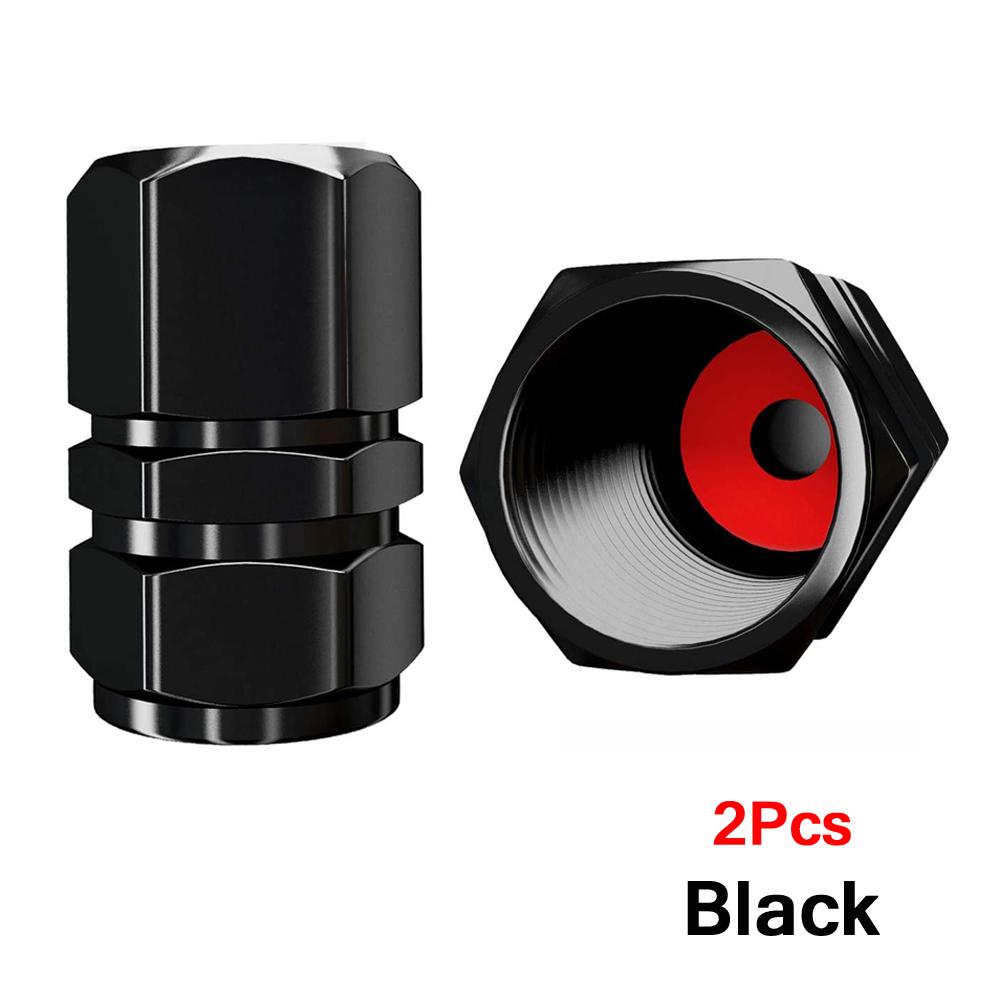 AUTCOAT Aluminum Alloy Car Wheel Tire Valve Caps Tyre Rim Stem Covers Car Dustproof Tire Cap For Cars Motorcycles Trucks Bikes Stem Caps1
