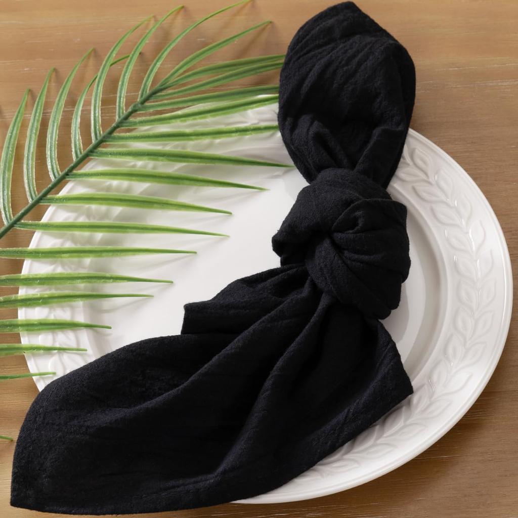 6pcs Cotton Cloth Napkins Summer Dinner Table Napkins Cloth Washable 16"×16"For Wedding Baby Bridal Shower Birthday Garden Party