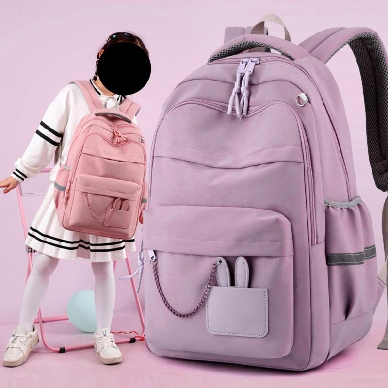 Korean Styles Backpack Lovely Rabbits Print Backpack Student School Backpack Large Capacity Backpack Girls School Bag