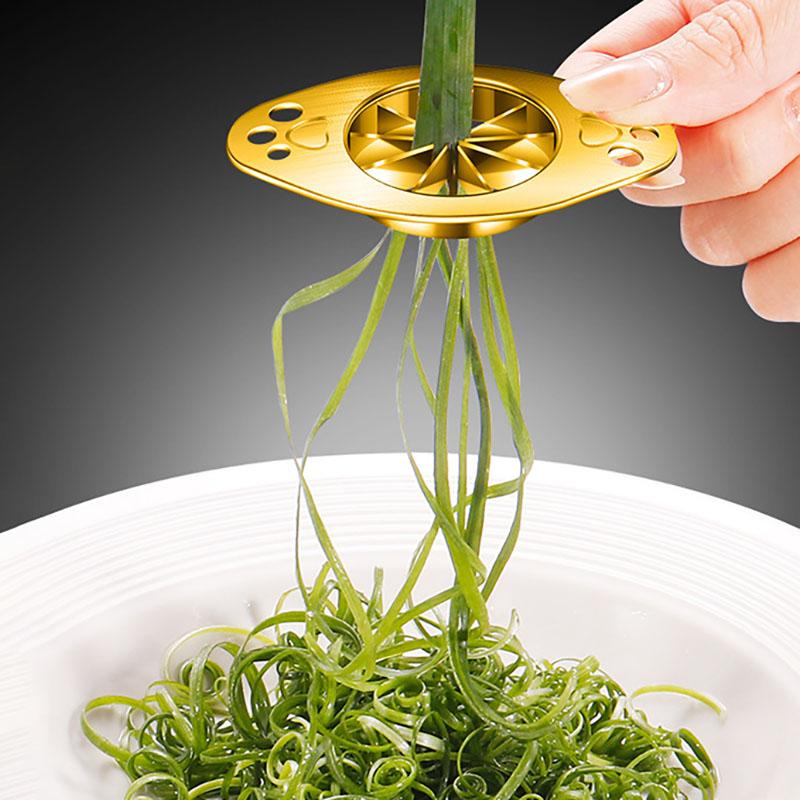 Stainless Steel Green Onions Slicer Creative Multi-functional Vegetable Shredder Household Onion Shredder Kitchen Grater