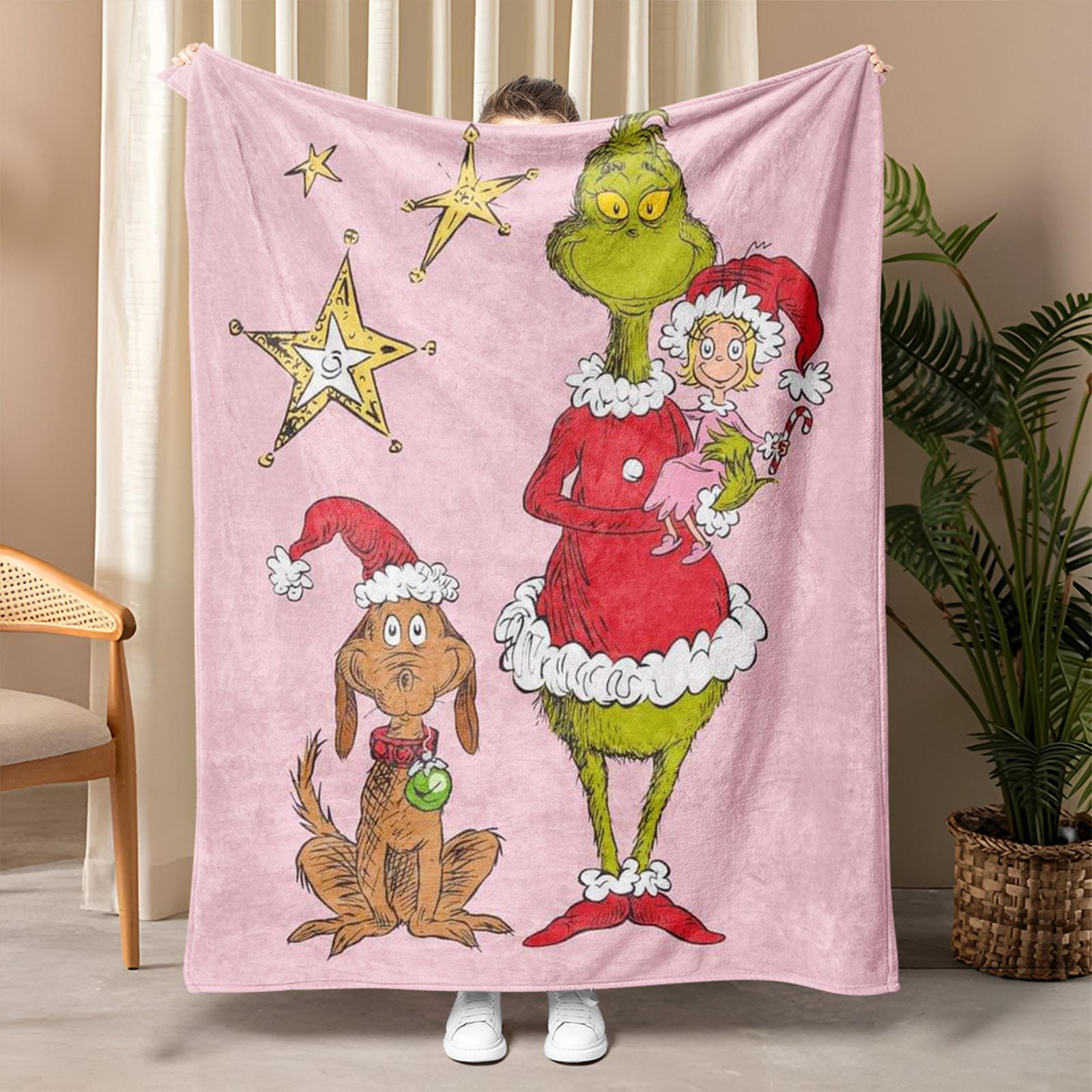 

Зеленый супер мягкий фланелевый флис рождественский декоративный плед рождественский подарок, подходит для всех сезонов, теплый, дышащий, легкий и удобный One Size