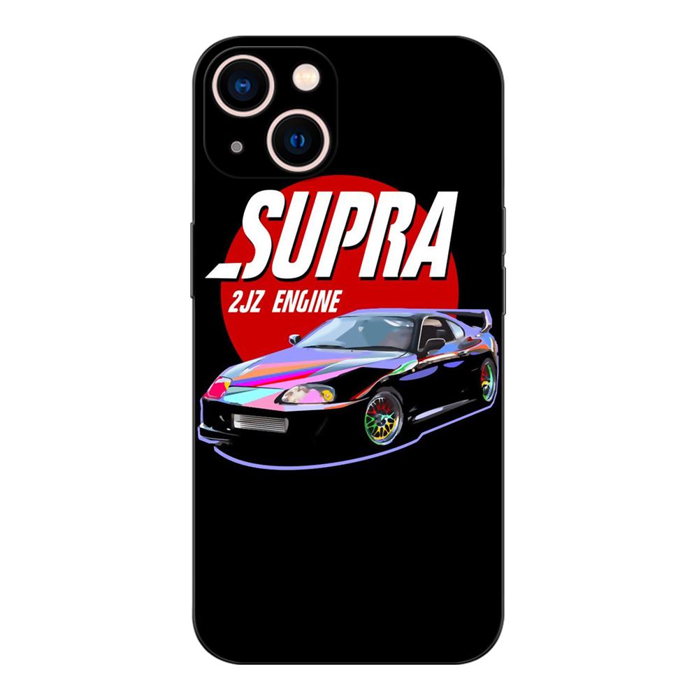 Schwarzes TPU-Gehäuse für Realme 2 3 3i 5i 5s 6s 7i 6 7 8 8i pro 4g 5g Abdeckung HKS Supra 2JZ