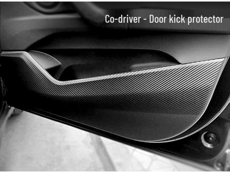 BMW X1/X2 Carbon Fiber Interior Anti-Kick Sticker (2016-2020) - Transparent TPU Console Protector