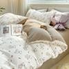 Class A Maternal And Infant Grade Small Fresh 100 Washed Cotton Four-Piece Set Student Dormitory 3Pcs Set Polished Cotton Full Quilt Cover Hat