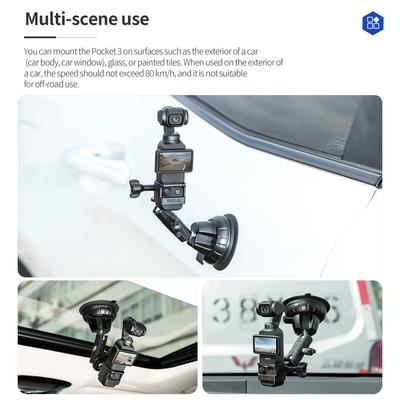 Auto-Saugnapf-Kamerahalter für DJI Osmo Pocket 3 Saugnapf-Kamera-Autohalterung Saugnapfhalterung Kamera-Zubehör
