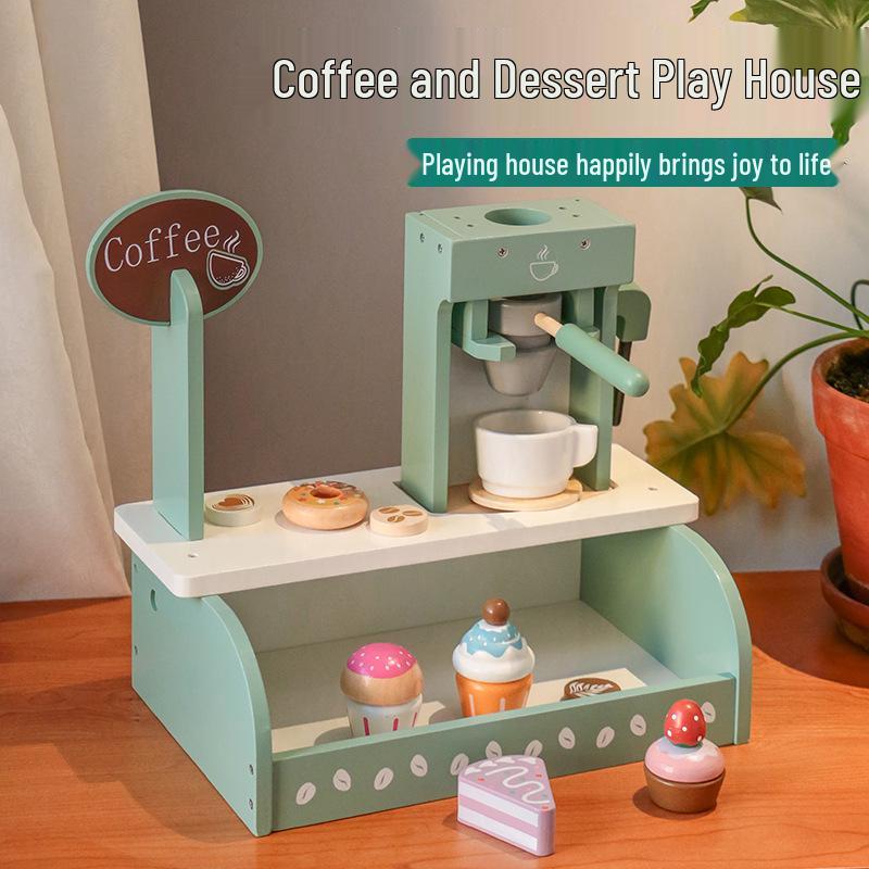 Kids' Wooden Tea & Dessert Role Play Set for Early Education