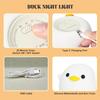 YuanDian Dodo Duck LED Night Light - Cute Silicone Duck Lamp for Bedrooms, Living Room - Rechargeable, Touch Sensor Bedside Table Lamp
