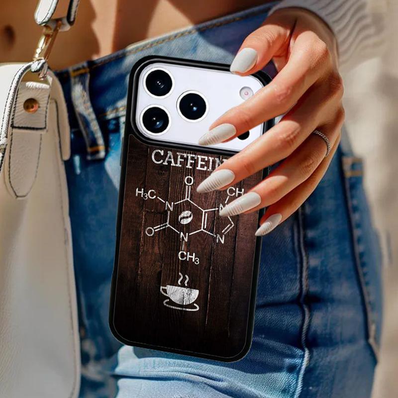 Science Chemistry Caffeine Phone Case For iPhone 17 Air 14 15 13 12 Max Cover For Apple 16e 11 Pro Max Plus Coque