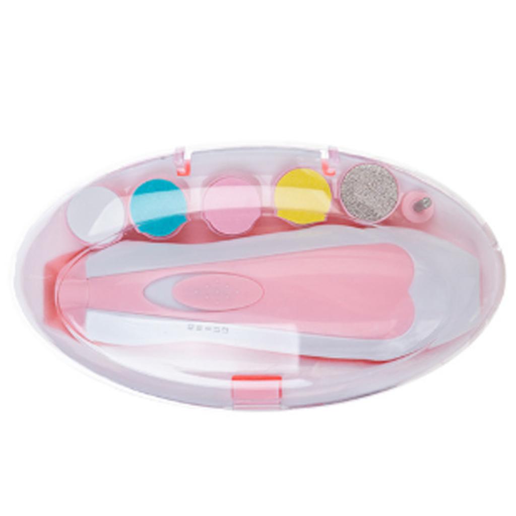 6 in 1 Electronic Baby Nail Clipper File Safe Grinding Heads Nail Trimmer Set for Newborn Manicure