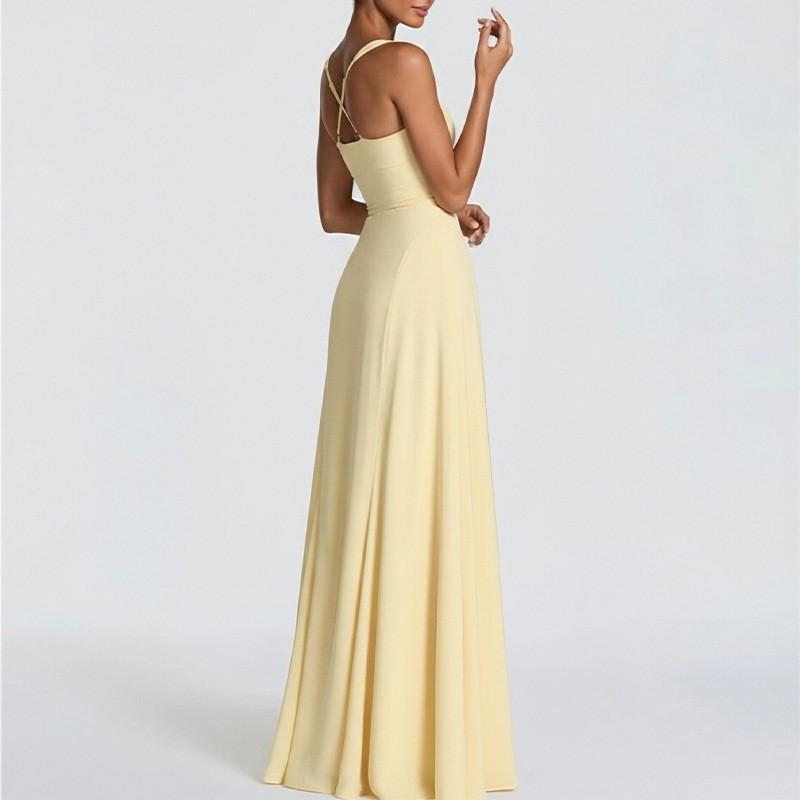 Elegant Solid Color Sleeveless Evening Dress Women 2026 High-Waist Fitted Long Gown Formal Party Occasion