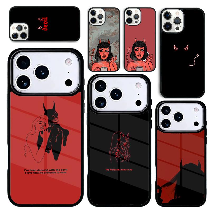 Capa Case for iPhone 17 Air 16 Pro Max 15 Plus 11 13 Mini 14 12 Back Phone Cover Aesthetic Devil Woman