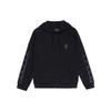 Logo Print Hooded Long Sleeve Sweatshirt Men Sweatshirt Black C5231-BLK