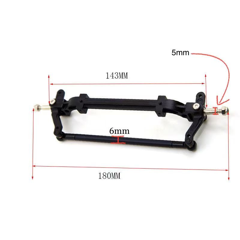 Metal Front Axle with Steering Link for 1/14 Tamiya Tractor Truck RC Car Parts