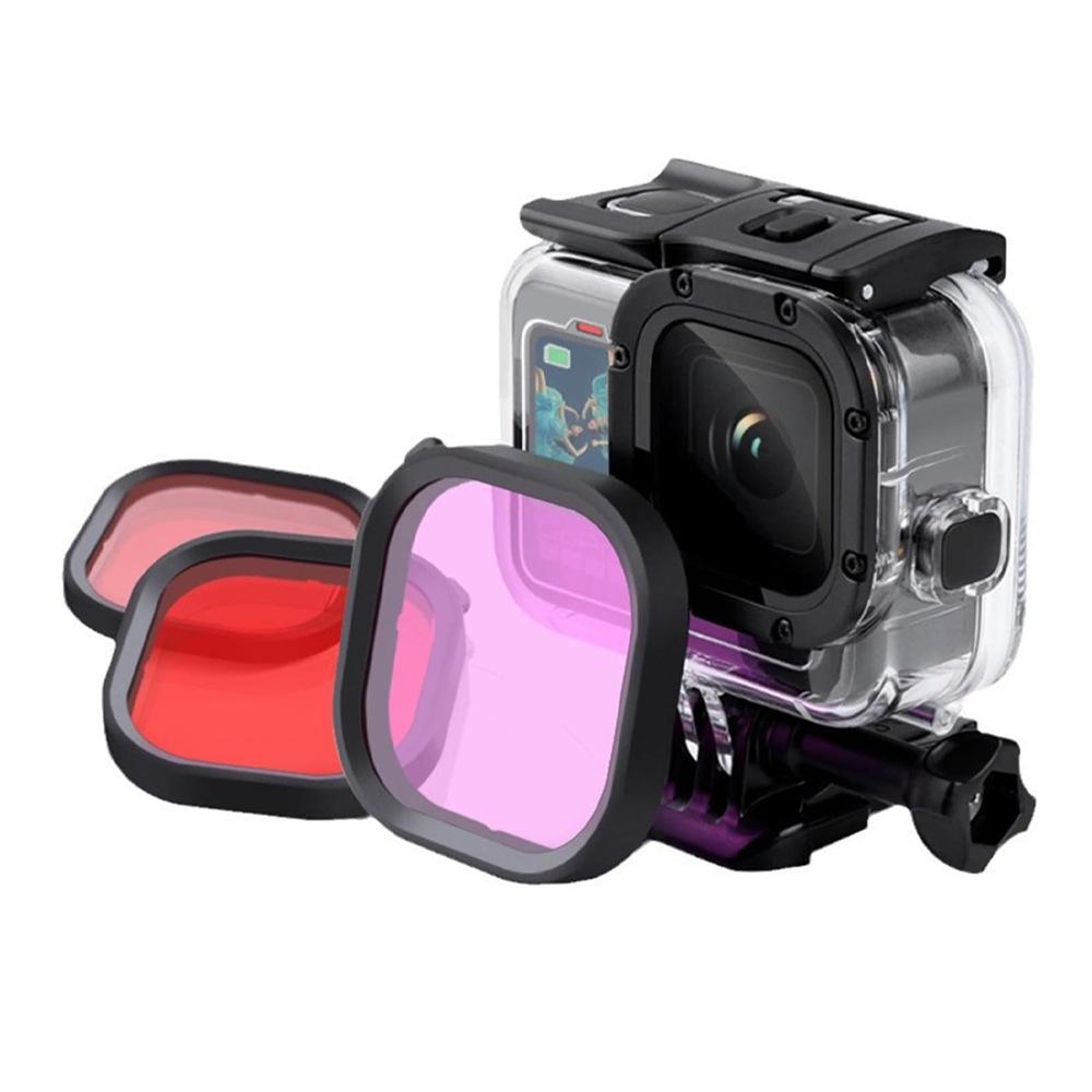 GoPro Hero 9-13 Waterproof Housing Three-Color Filter Lenses - Diving Accessories
