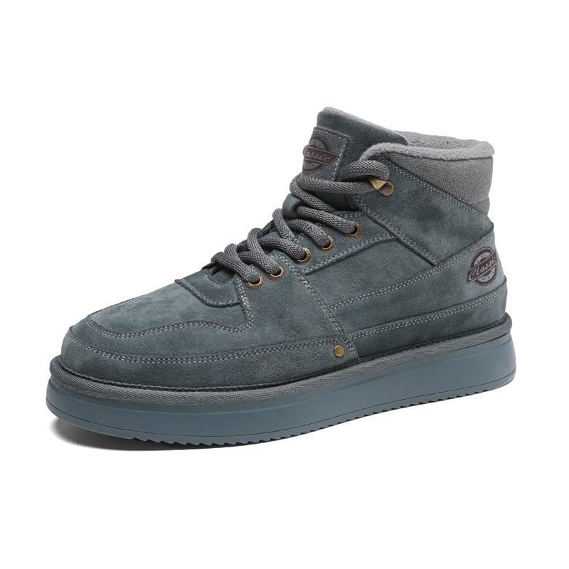 

Внешнеторговые трансграничные горячо продаваемые зимние новые бархатные утепленные модные повседневные ботинки на толстой подошве износостойкие уличные короткие мужские туфли 38