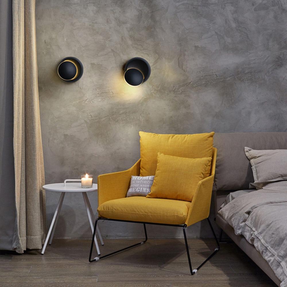 360 Degree Rotatable LED Wall Lamp Crescent LED Wall Light Modern Wall Light Indoor Wall Decor