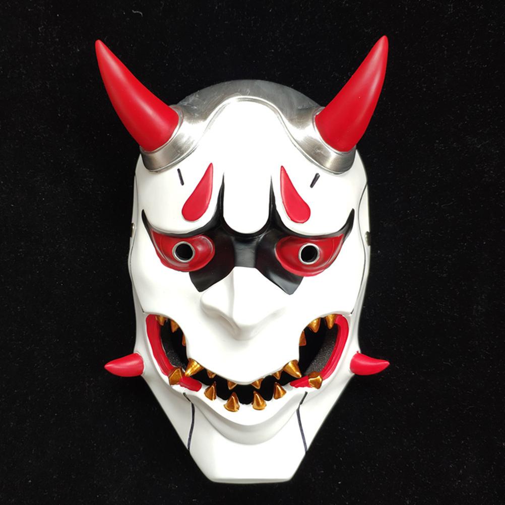 Game Genji Devil Cosplay Mask Unisex Halloween Full Face Headgear Masks Christmas Gift