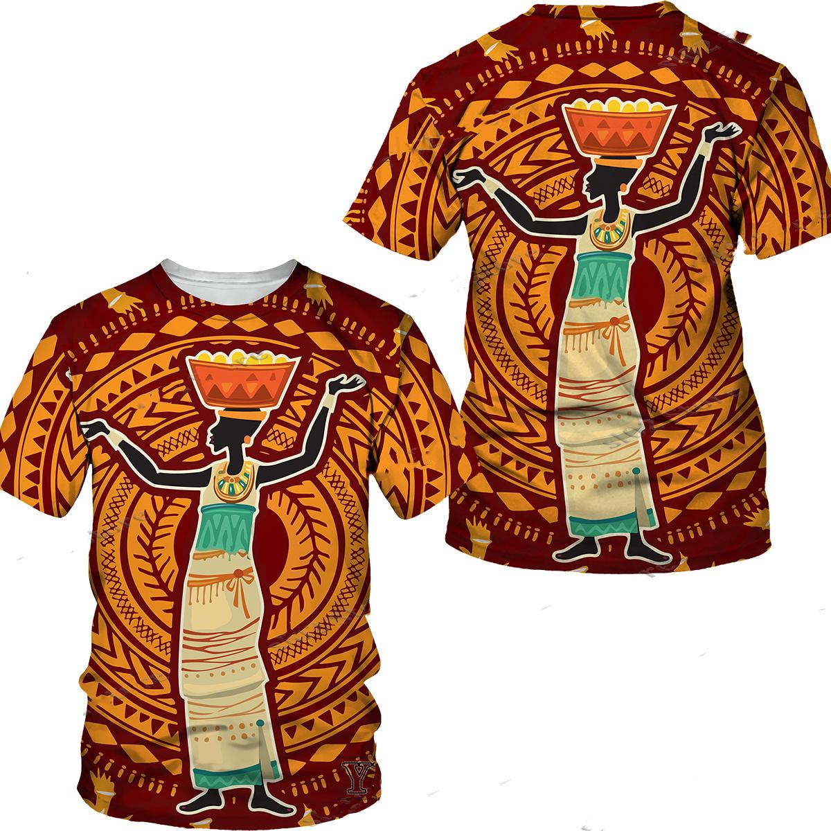 Футболки унисекс с 3D принтом и графическим принтом в этническом стиле — фото 3