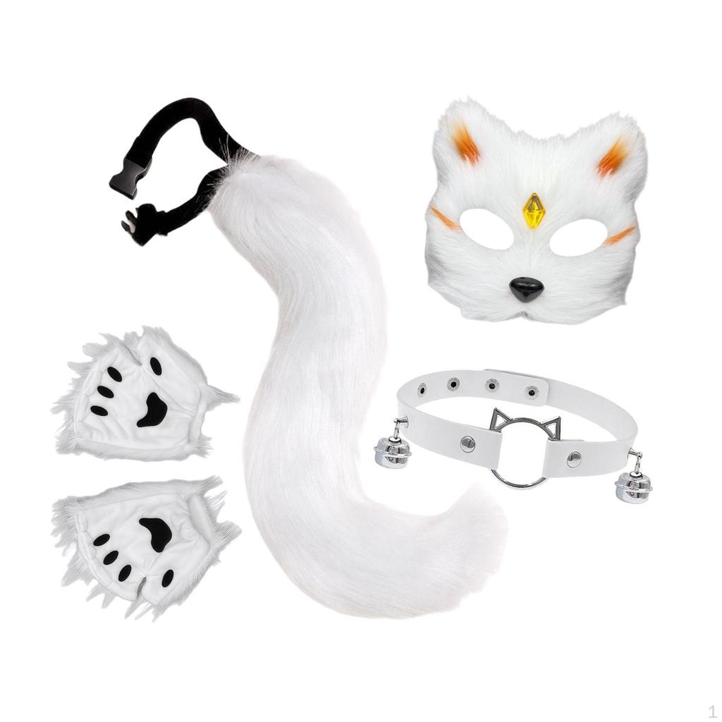 Cat and Tail Set Cosplay Costume Accessories for Party Carnival