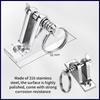 90° Boat Deck Hinge with Quick Release Pin and Ring 316 Stainless Steel Bimini Top Fitting Boat Hinge Mount Marine Accessories