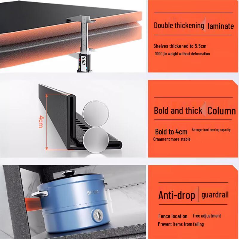 Yingbai Modern Heavy-Duty Kitchen Storage Rack