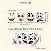 Cartoon Face Bin Stickers Self-Adhesive Home Decor For Trash Can Wall Toilet Decor Refrigerator Fun Themed Decor