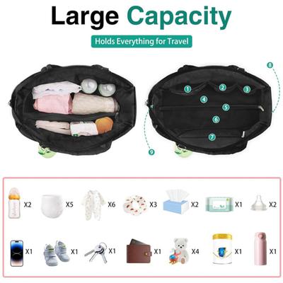 Wasserdichter Windeltaschen-Organizer Tragbare Tragetasche mit Multifunktionsfächern für Eltern Reise Alltag