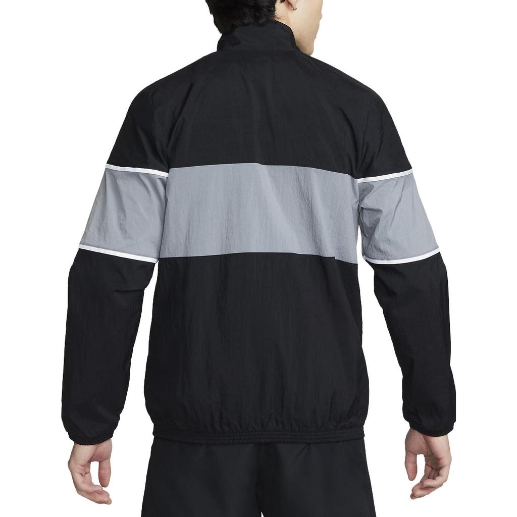 Nike Color-Block Logo Embroidery Stand Collar Long Sleeve Jacket Men Outerwear Black DV9774-010