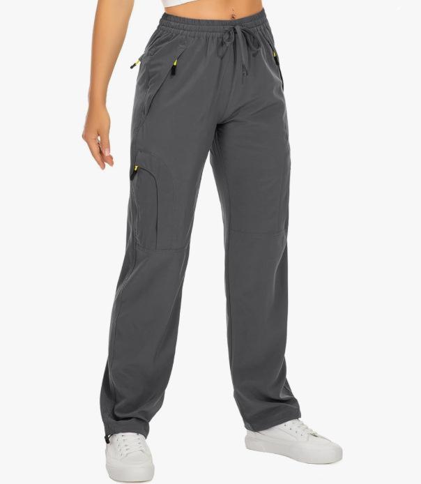 

Women s Quick-Dry Breathable Hiking Pants - Lightweight, Casual, Long-Length with Pockets. Small темно-серого