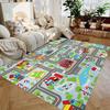 Interactive City Traffic System Kids Rug Educational Road Play Carpet Safe Learning Mat for Childrens Bedroom Living Room