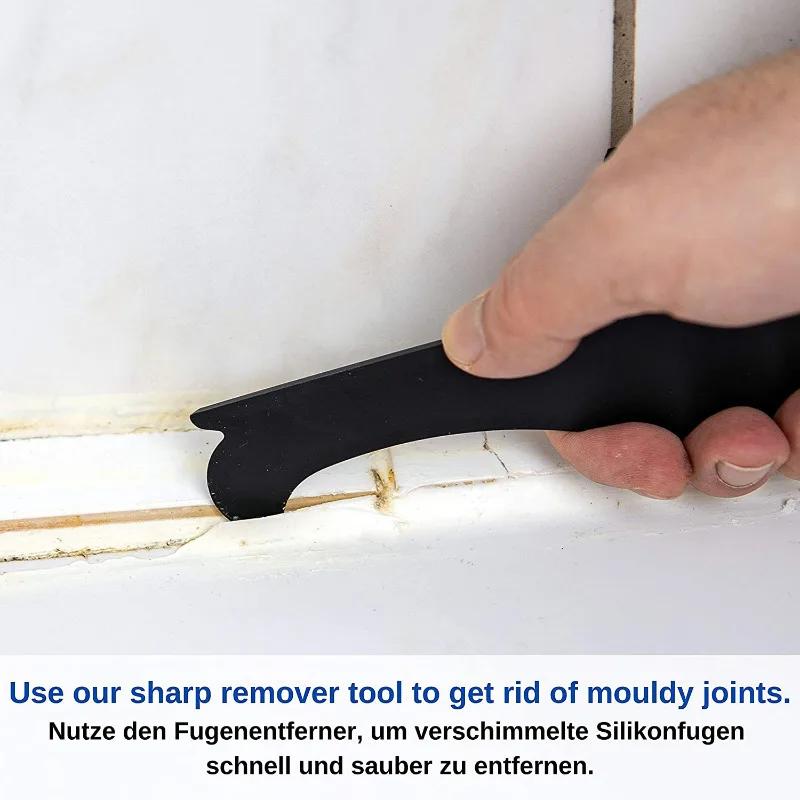 Set de instrumente de calafat din silicon Dispozitiv de împrăștiere a etanșării pentru îmbinări Spatulă răzuitoare pentru țiglă, fereastră, chit, îndepărtarea marginilor Unelte de construcție de bucătărie