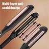 Professional 2 In 1 Hair Curler Hair Straightener Brush Temperature Display Negative Ion Salon Flat Iron Hair Tool Personal Care
