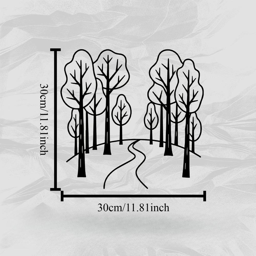 

Metal Forest Path Wall Art, Scenic Trail Mural Sculpture, Weather Resistant Outdoor Garden Decor, Nature Lover Gift for Patio Thanksgiving Earth Day 12in