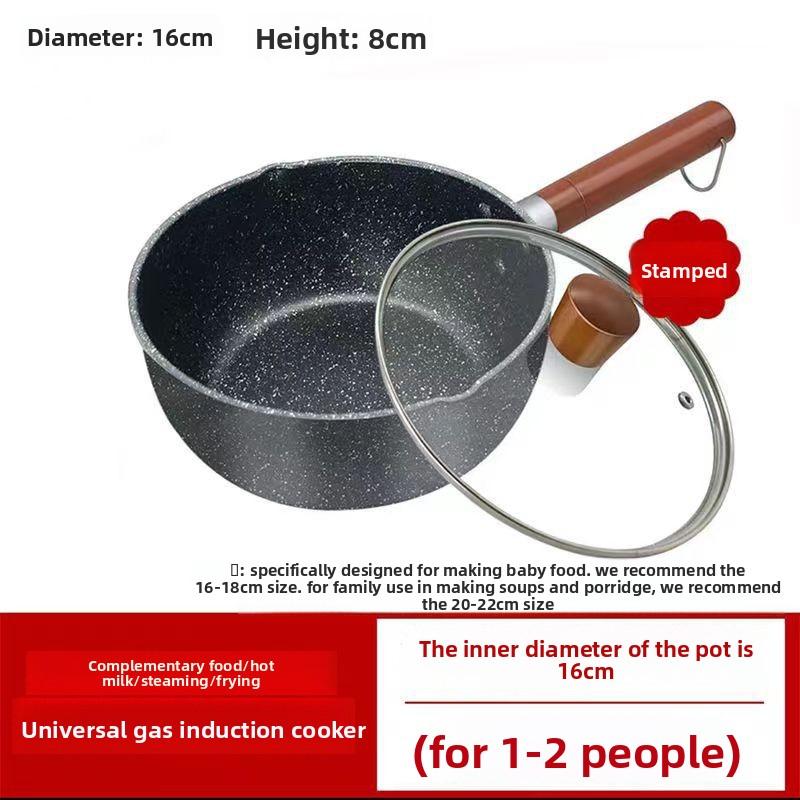Snowpan Baby Feeding Pan Quartz Stone Rice Cooker Small Cookware for Home Use Non-stick Cooker for Electric Stove Gas Stove Universal