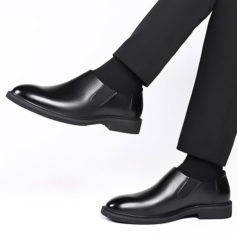 Fashion Spring Autumn Hot Selling Men's Leather Casual Shoes Classic Brown Versatile Men's Business Dress Shoes Commuting Work Shoes