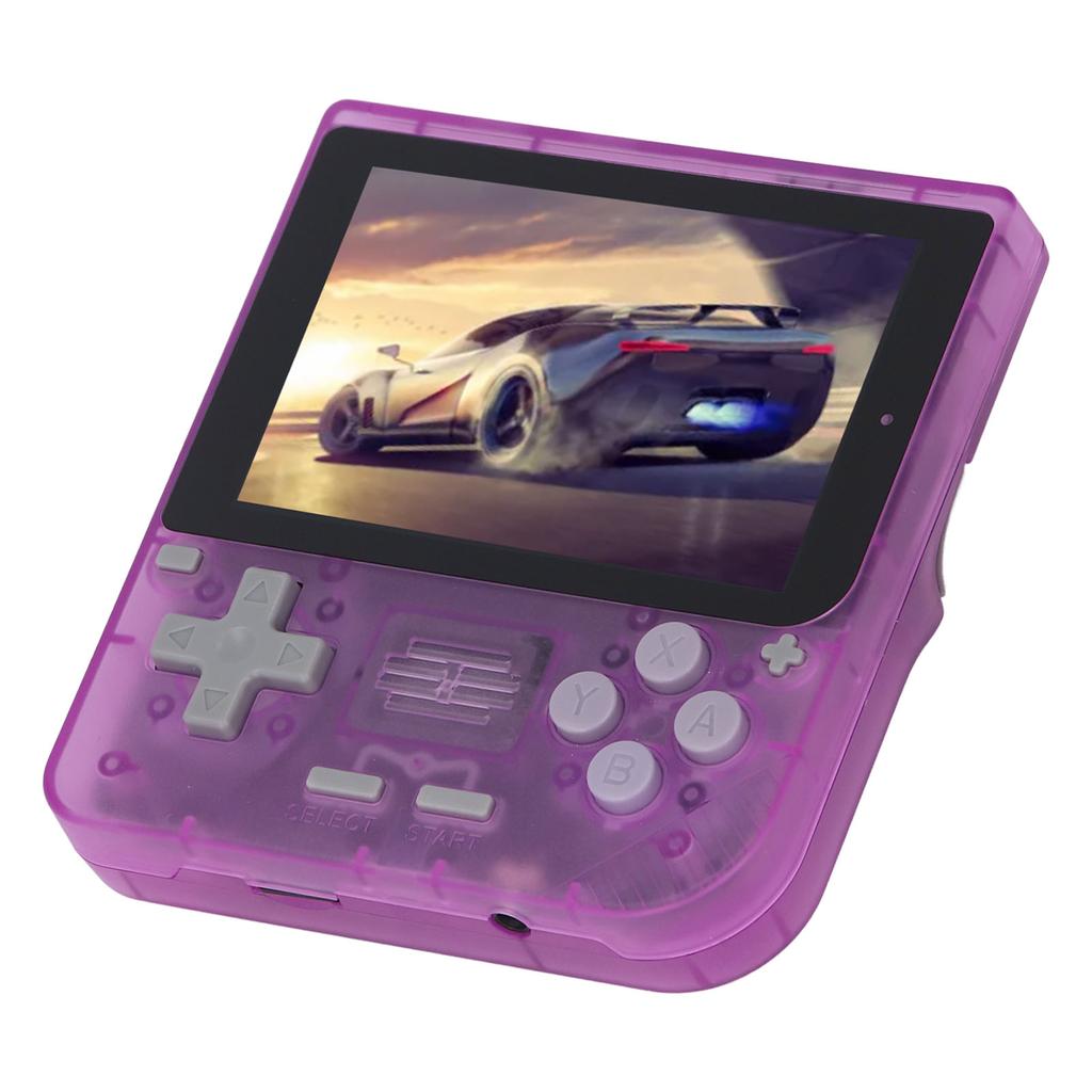 Handheld Game Console Transparent Violet 320x480 3.5 Inch IPS Screen Dual Joystick 3000MAH Handheld 